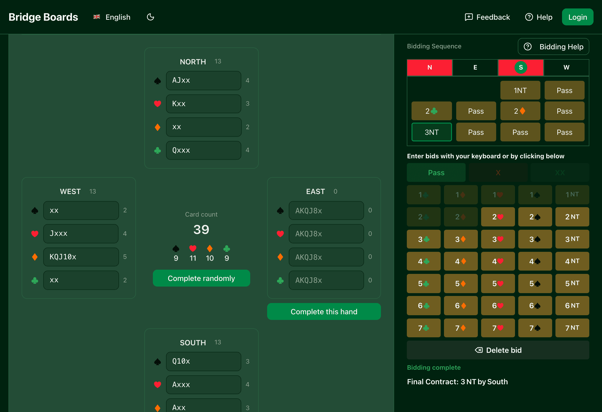 Screenshot of the board editor